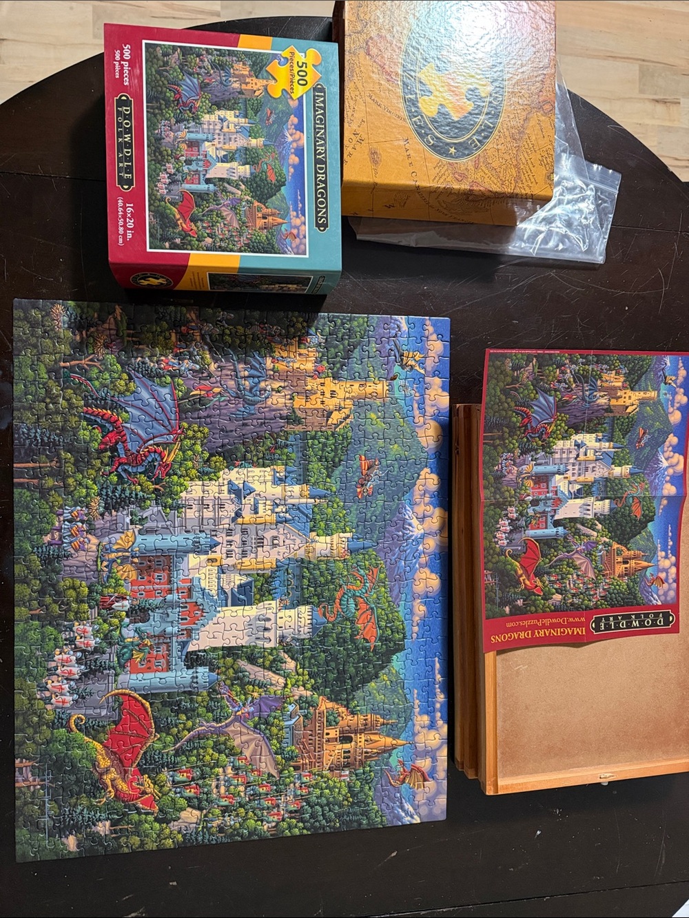 Imaginative Dragons Castle Jigsaw Puzzle - Multicolor